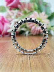 14k White Gold Princess Cut Diamond Eternity Band